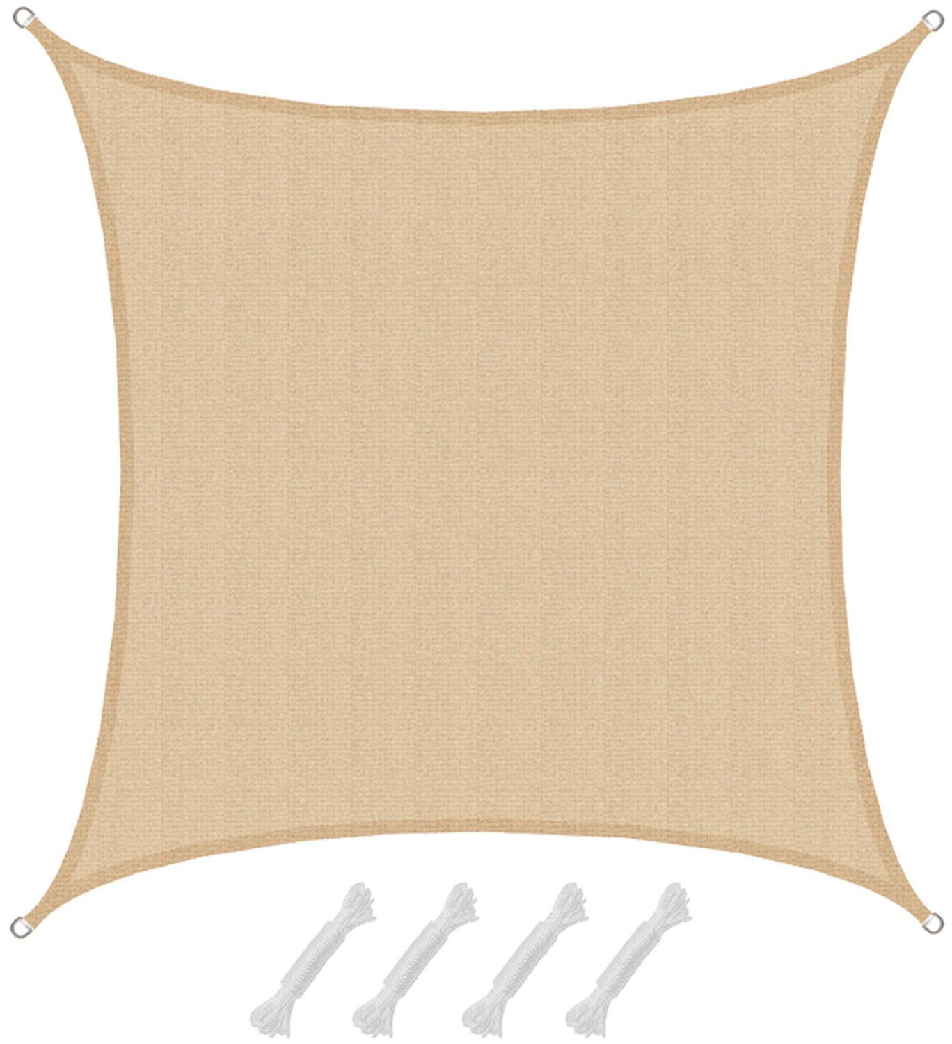 SONNENSEGEL Luftdurchlässig 400 cm Beige - Beige, Kunststoff (400/400cm) - Amanka