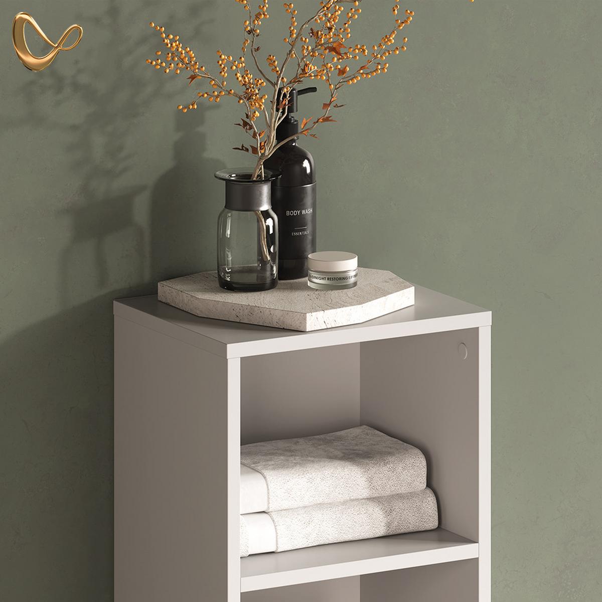 BADMÖBEL-SET Amalfi Weiß 2 Teile - Weiß, Holzwerkstoff (33.8/108.2/26.3cm) - Livinity®