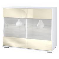 KOMMODE Bari Creme Hochglanz - Creme, Holzwerkstoff (92.5/75.5/35cm) - Vladon