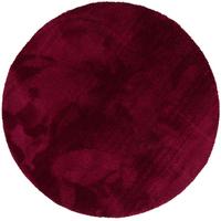 SUPER SOFT HOCHFLORTEPPICH LIVORNO RUND - Weinrot, Textil (133/133cm) - Snapstyle