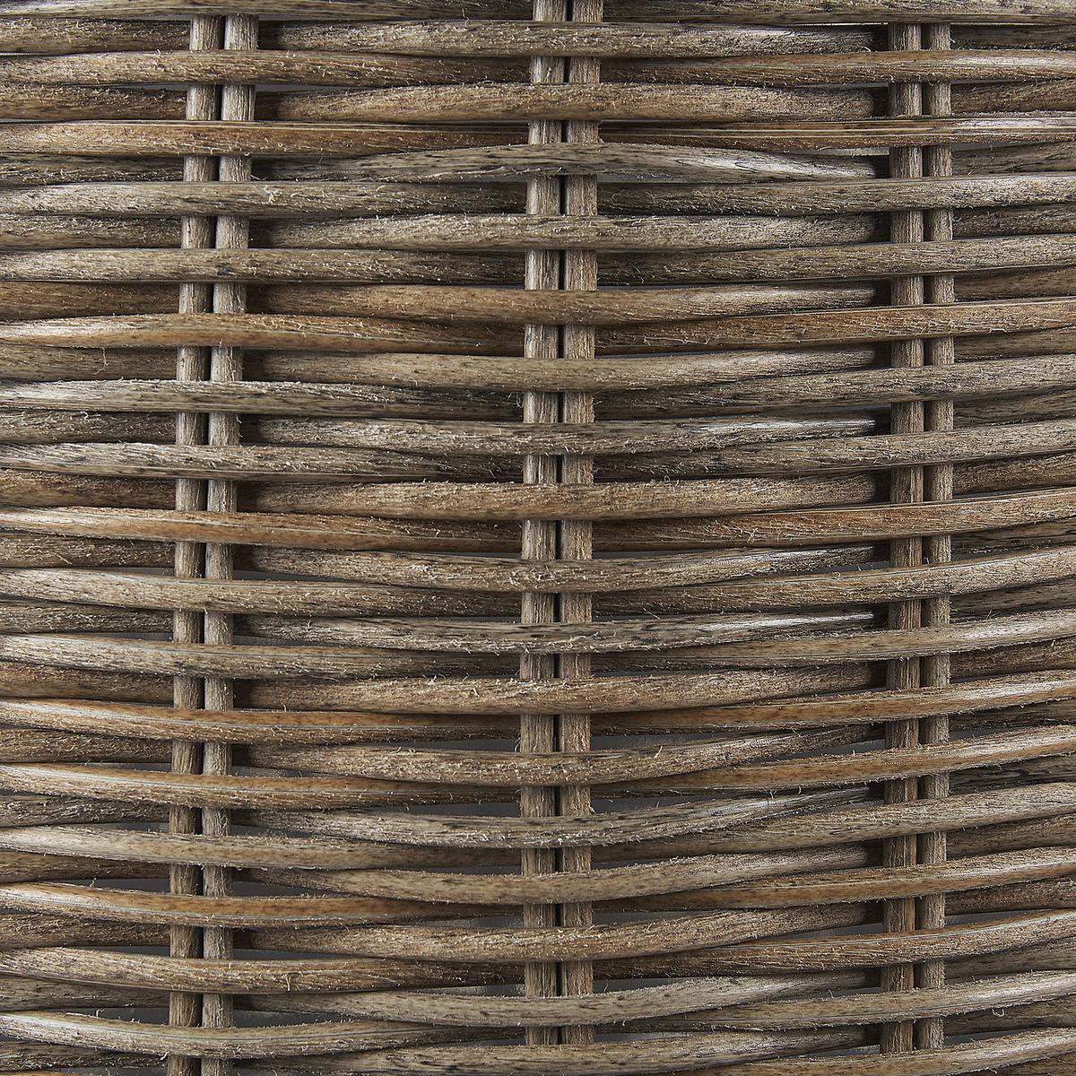BLUMENKORB 2er-Set Rattan sandbeige rund 50-48/41-40 cm Bitola - Braun, Kunststoff (54cm) - Beliani