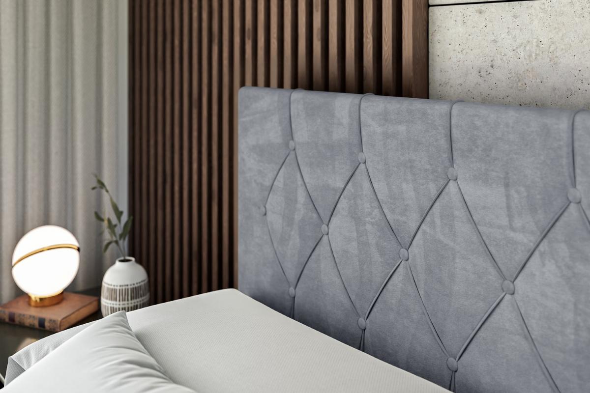 BOXBETT VELANTO-Z - 140 x 200 - H3 - Grau - Grau, Holzwerkstoff (140/200cm) - ALTDECOR
