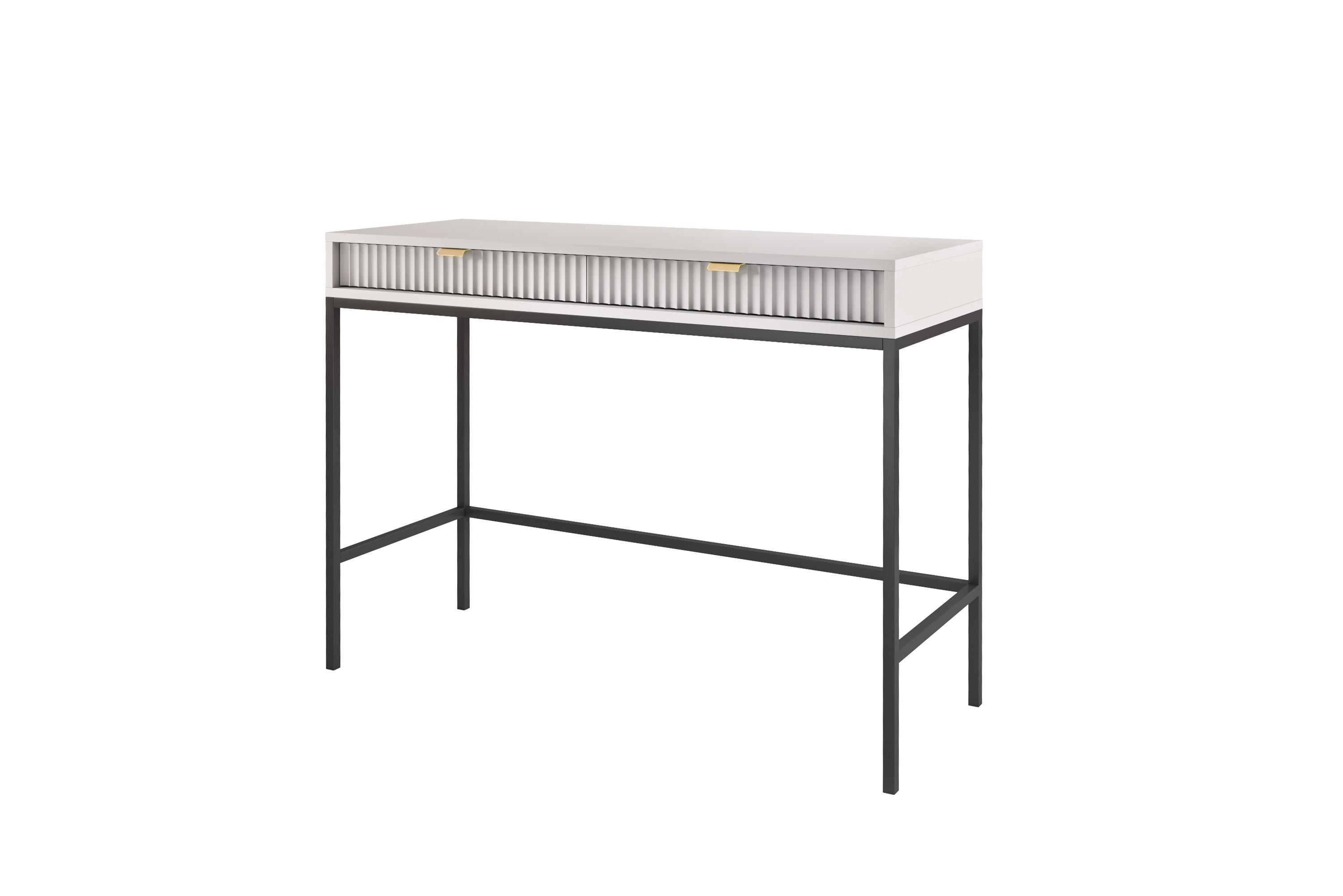 KONSOLENTISCH STELLARE 104/78/50 cm mit Schubladen, Grau - Grau, Holzwerkstoff (50/104/78cm) - MASSENO