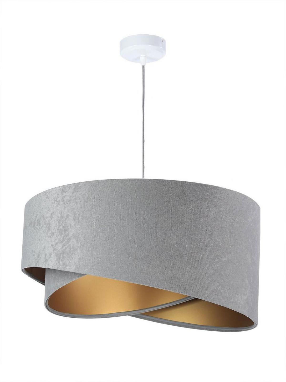 HÄNGELEUCHTE Grau 50/23 cm - Goldfarben, Kunststoff (50/1.3/23cm) - ONZENO
