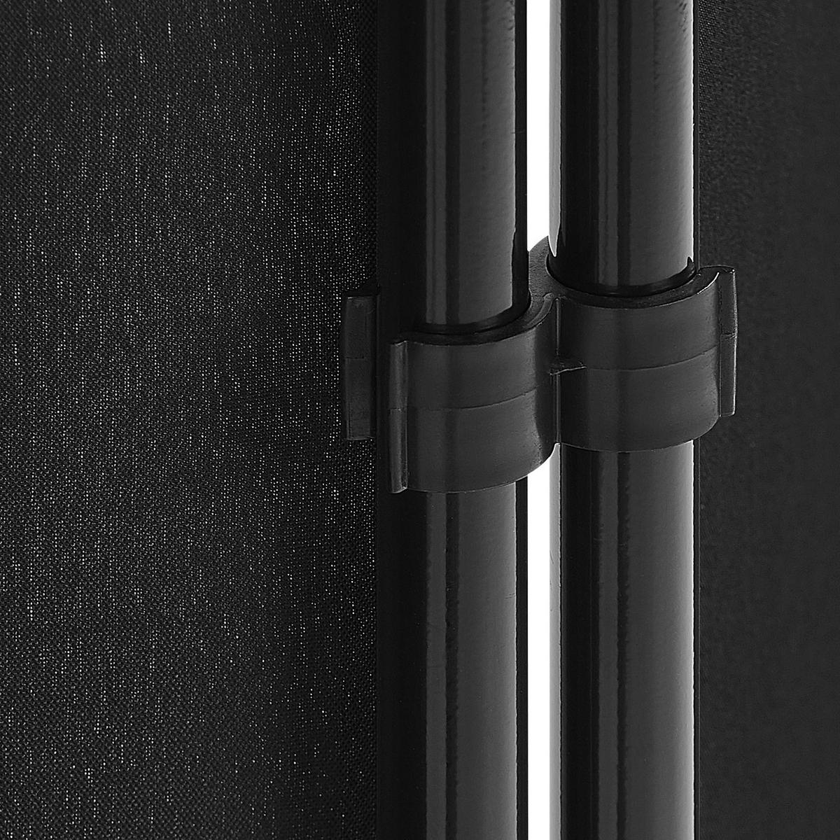 RAUMTEILER 5-teilig Schwarz 270/170 cm Narni - Schwarz, Textil (267/170/2cm) - Beliani
