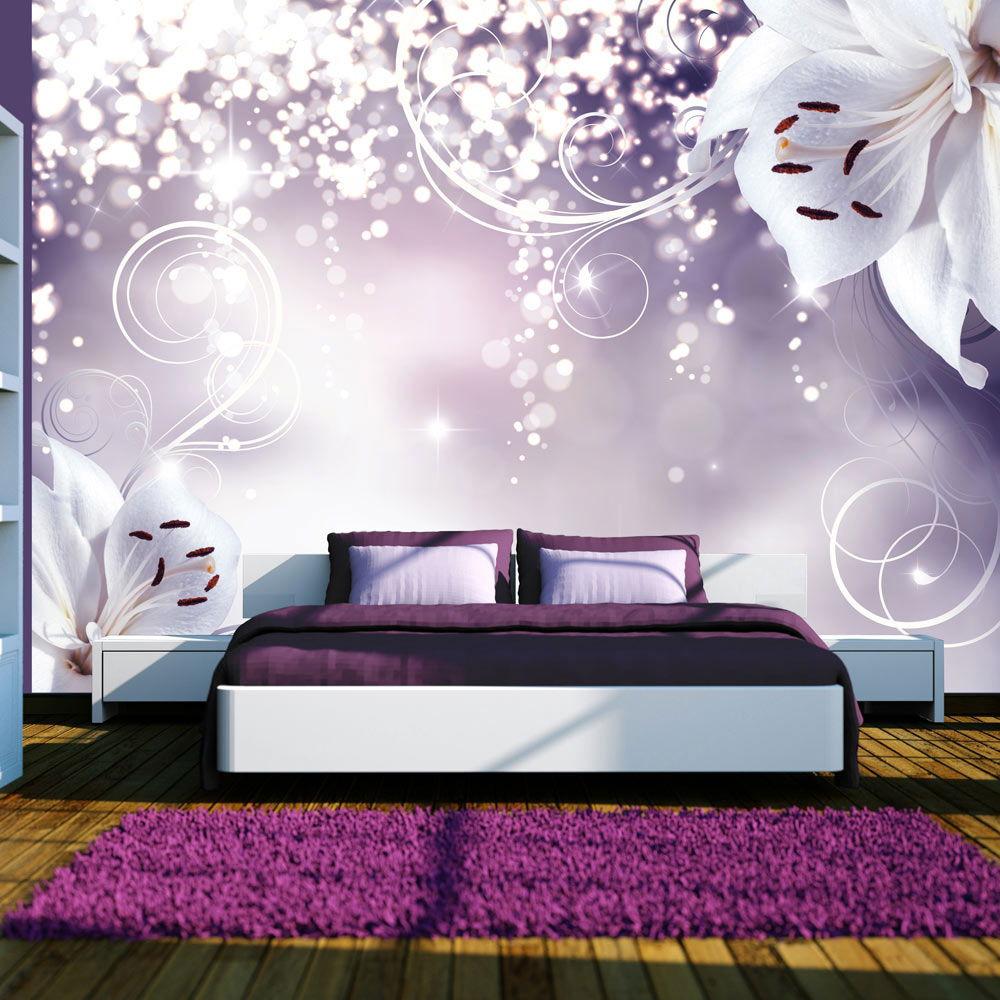 SELBSTKLEBENDE FOTOTAPETE 392/280 cm - Lila/Weiß, Kunststoff/Textil (392/1cm) - KUNSTLOFT