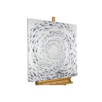 ÖLGEMÄLDE 80/80 cm - Weiß/Grau, Holz/Textil (80/80cm) - KUNSTLOFT