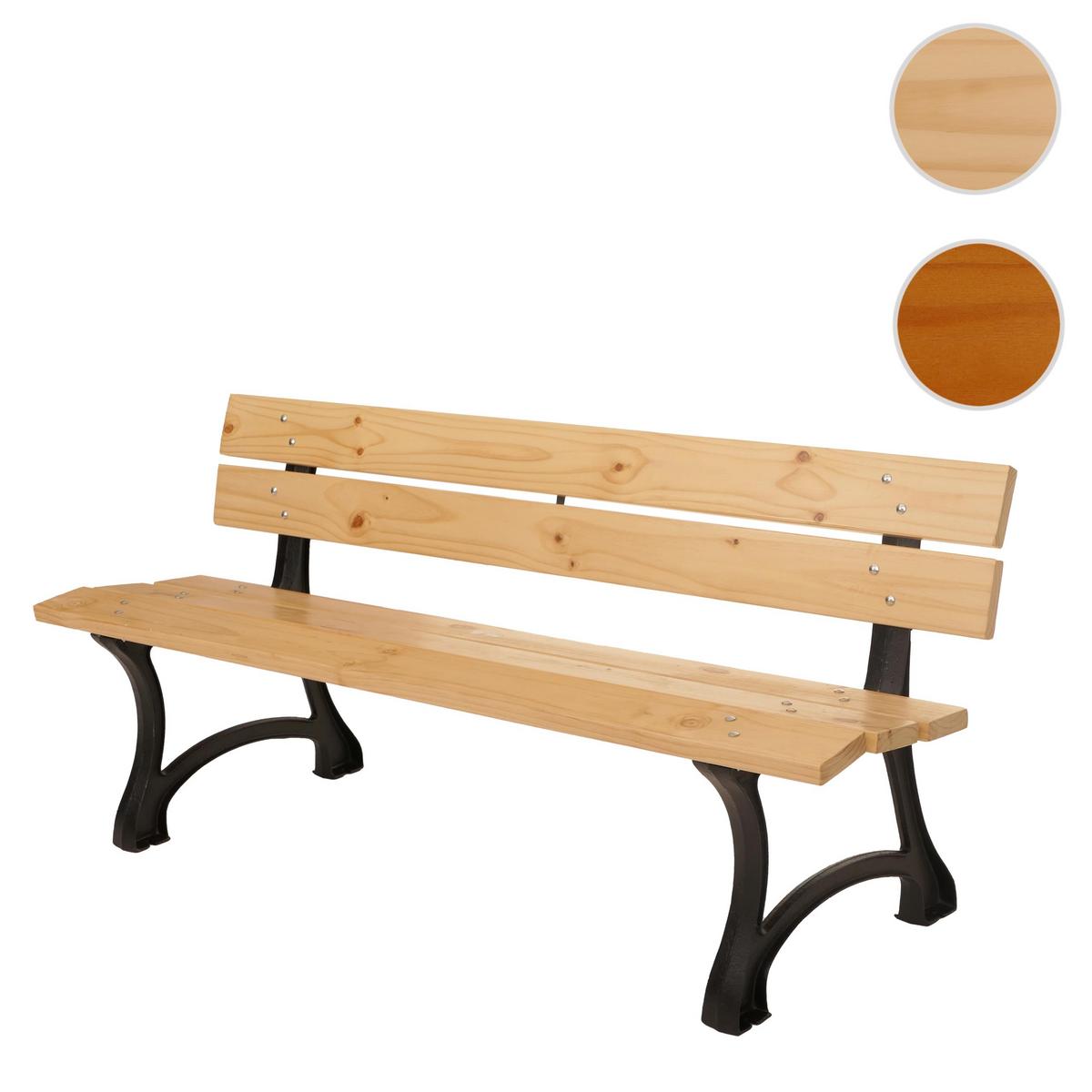 GARTENBANK Beige - Beige, Holz (170/78/62cm) - MCW