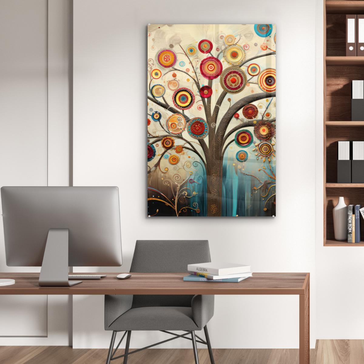 ACRYLGLASBILD Baum - Baum des Lebens - Farbe 80x120 cm - Braun, Glas (80/120cm) - MuchoWow