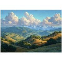 FOTOTAPETE Gebirge Landschaft Grün 350x250 cm - Multicolor, Papier (350/250cm) - Wallarena
