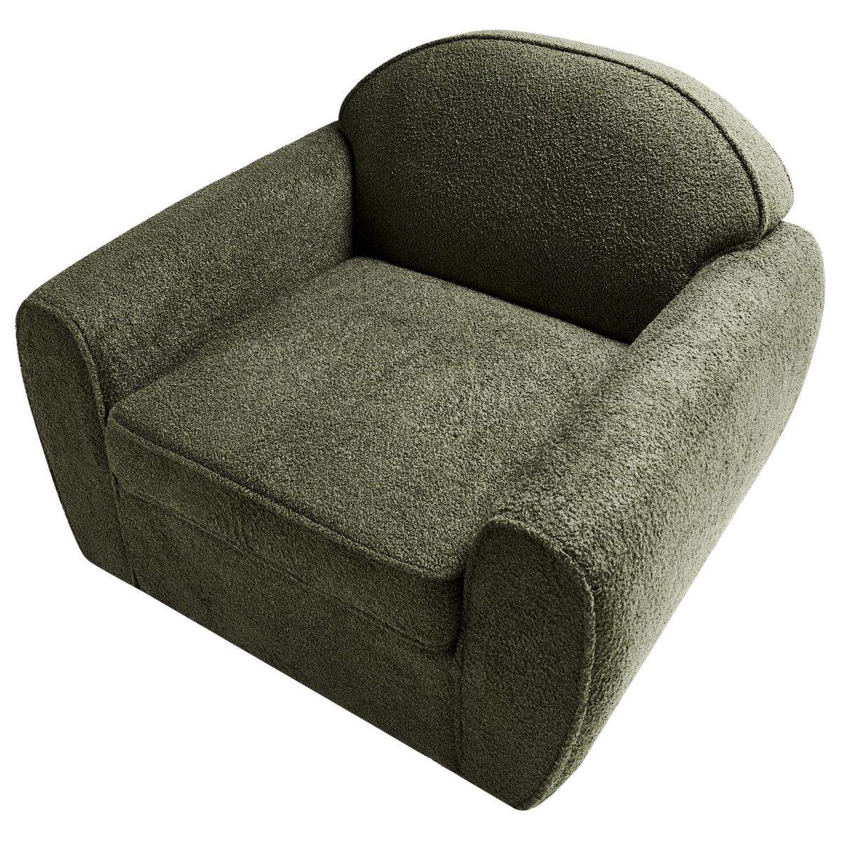 SESSEL Dunkelgrün Ellede - Dunkelgrün, Textil (93/73/90cm) - Beliani