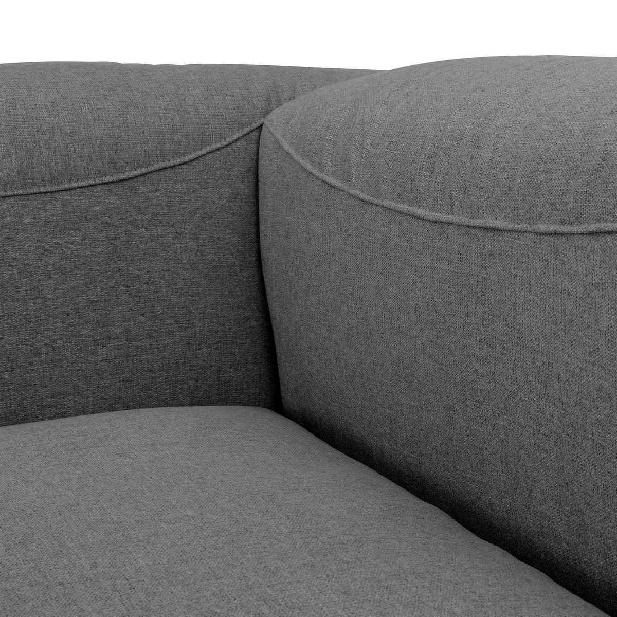 LONGCHAIR Armlehne links Kattrina Flachgewebe anthrazit - Anthrazit, Kunststoff (100/73/160cm) - 58aufmkessel