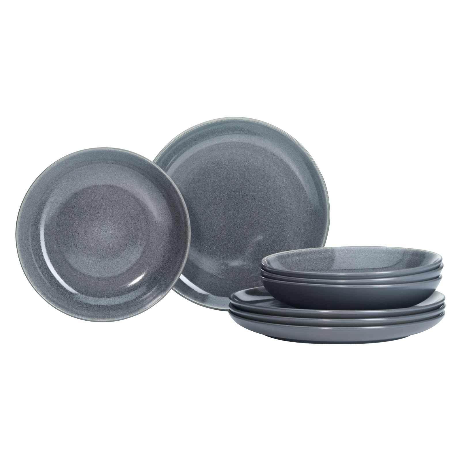 TAFELSERVICE TOLEDO grau 8-tlg. - Grau, Keramik (2/2/2cm) - Ritzenhoff Breker