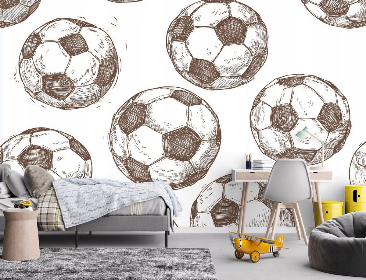 FOTOTAPETE Für einen Jungen Fußball Beige 300x210 cm - Multicolor, Papier (300/210cm) - Wallarena