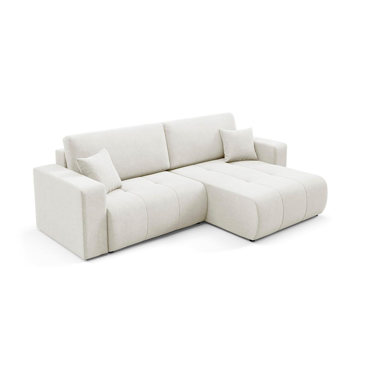 ECKSOFA Giulia 3 Sitzplätze Weiß - Weiß, Holz (244/149cm) - Petits-meubles