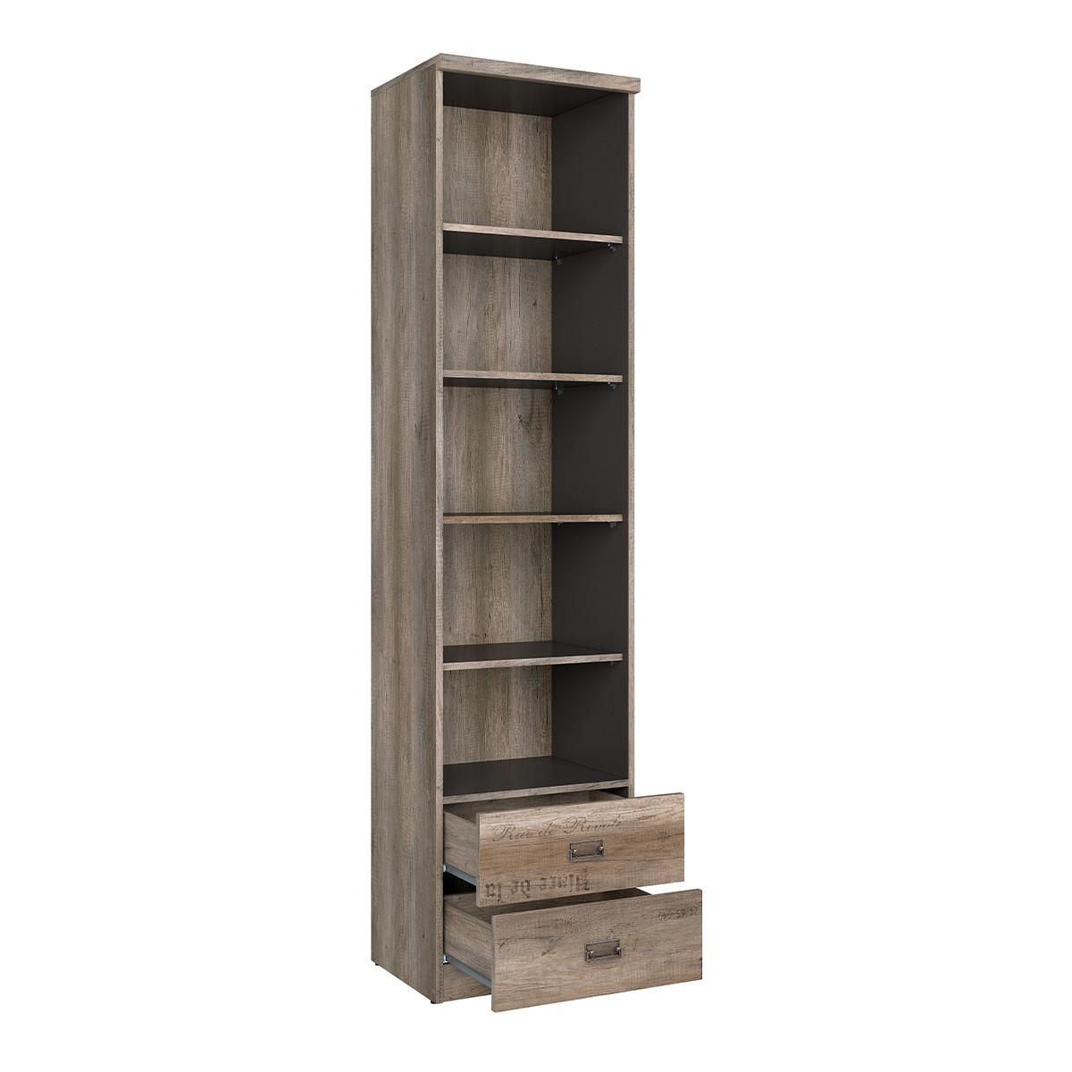 BÜCHERREGAL Abel Holz und Grau - Grau, Holzwerkstoff (50/205/40cm) - Petits-meubles
