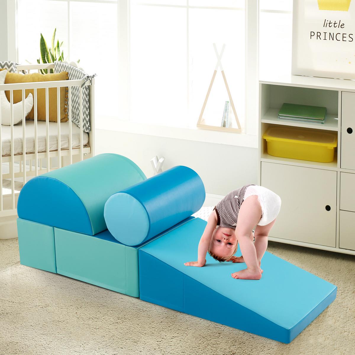 SCHAUMSTOFFBLOCK Marineblau (5-teilig) - Dunkelblau, Kunststoff (40/20/40cm) - COSTWAY