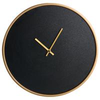 WANDUHR 40 cm Schwarz Lucens - Schwarz, Holzwerkstoff (40/40/5cm) - Beliani