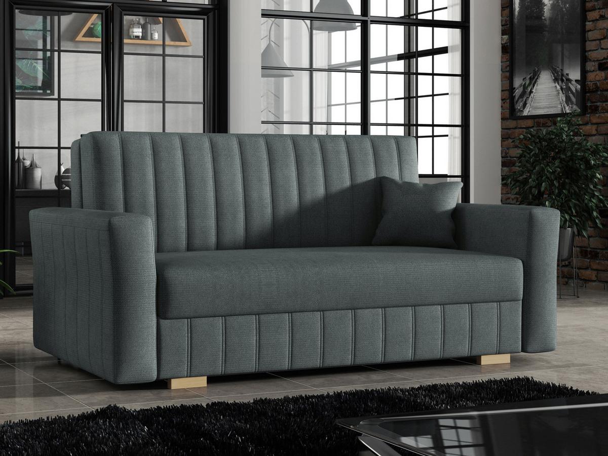 SCHLAFSOFA Viva Glam III - Graphitfarben/Naturfarben, Holz/Kunststoff (160/85/98cm) - MIRJAN24