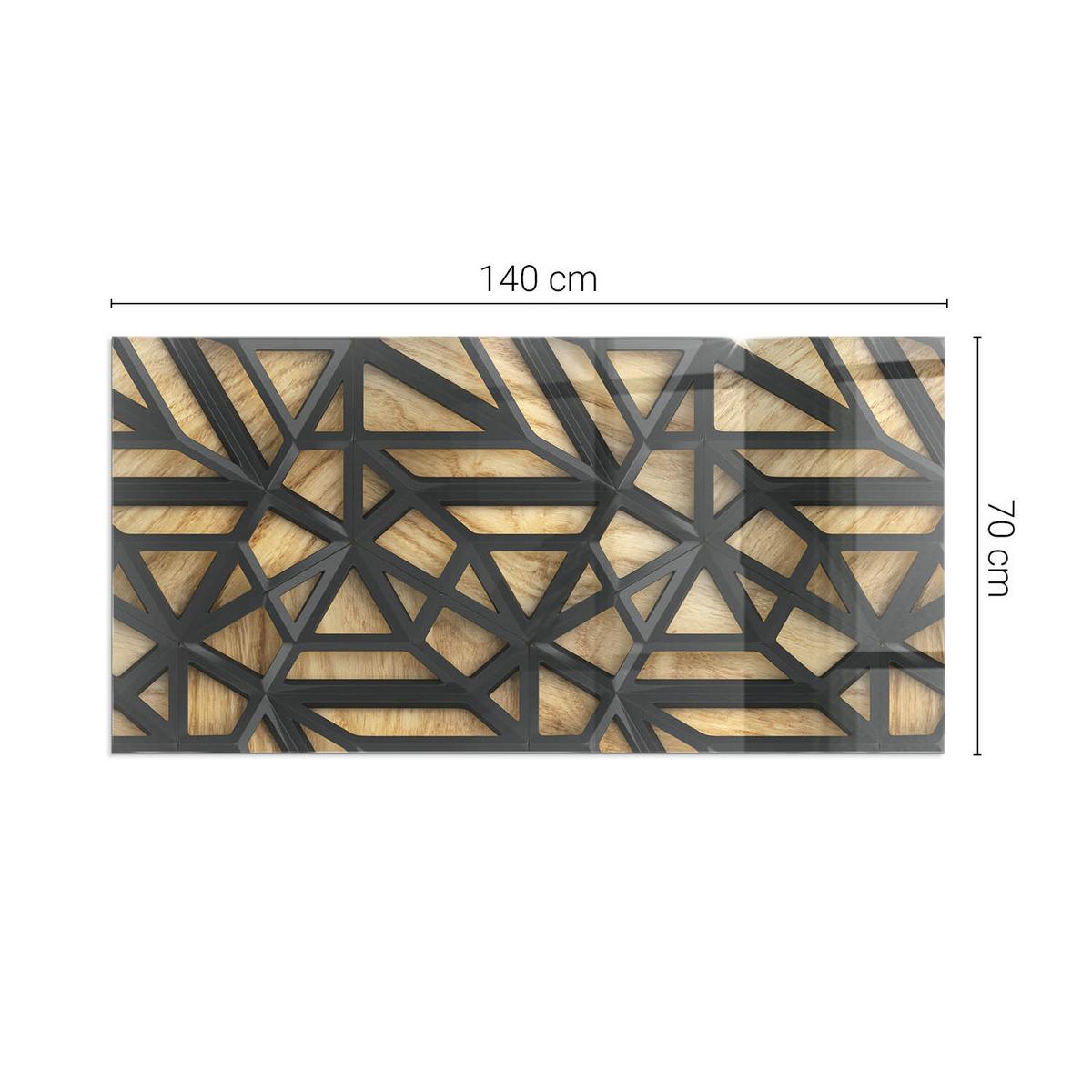 GLASPLATTE für Kamin 140x70 cm - Braun, Glas (140/70/0.4cm) - TULUP