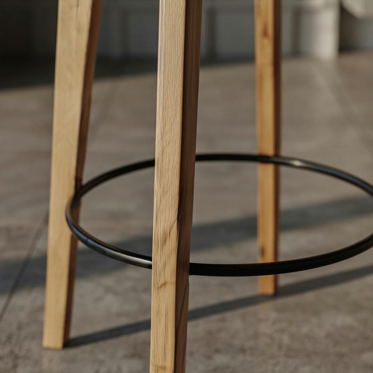 BARTISCH – Skandinavisch, Eiche, rund, 50 kg Belastbarkeit - Weiß/Braun, Eichenholz/Holz (60/60/110cm) - KADIMA DESIGN