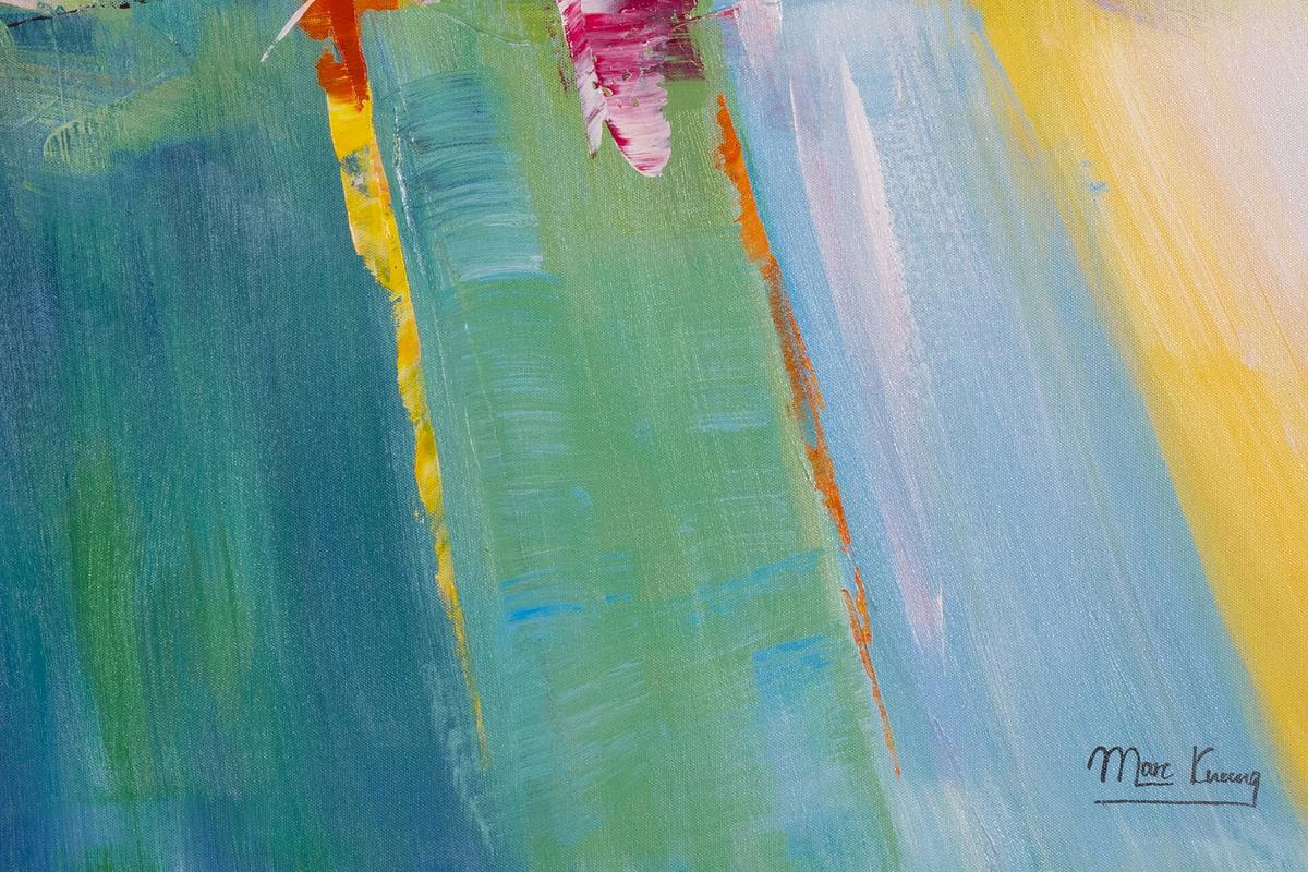 ACRYLBILD HANDGEMALT 120/60 cm - Blau/Multicolor, Holz/Textil (120/60cm) - KUNSTLOFT