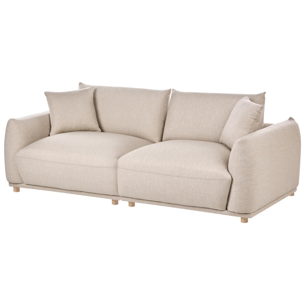 SOFA-SET 5-Sitzer Stoff Beige Jubek - Beige, Textil (220/75/104cm) - Beliani
