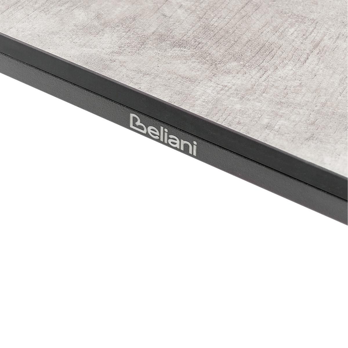 GARTENTISCH 180/90 cm Holzoptik Hellgrau Sovareto - Dunkelgrau, Kunststoff (180/90/75cm) - Beliani