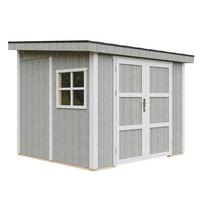 GARTENHAUS 5,9 m² - H231x248x294 cm - Ohne Boden und Seitenwand – M938B-TUNDRA GREY - Grau, Holz (236/231/250cm) - Timbela