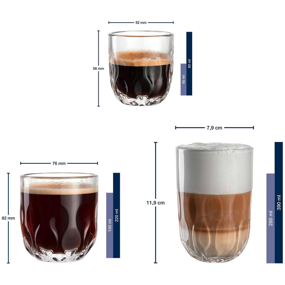 BARISTA-SET (3) Gocce transparent 6-tlg. - Transparent, Glas (2/2/2cm) - Leonardo Living
