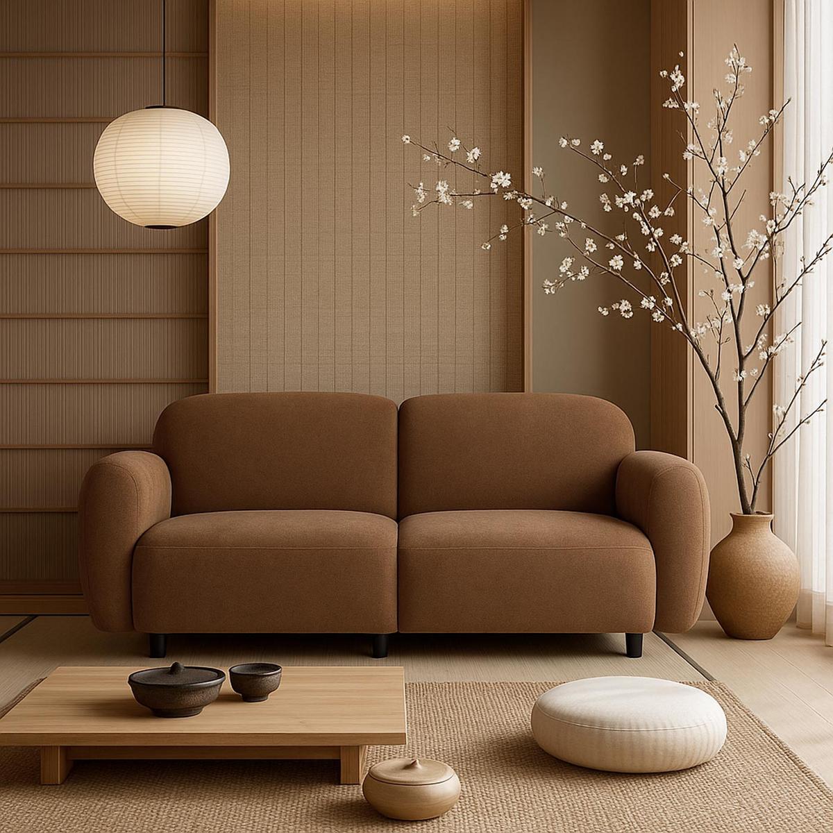 2ER-SOFA Cremeweiß - Creme, Textil (148/77/79cm) - MCW