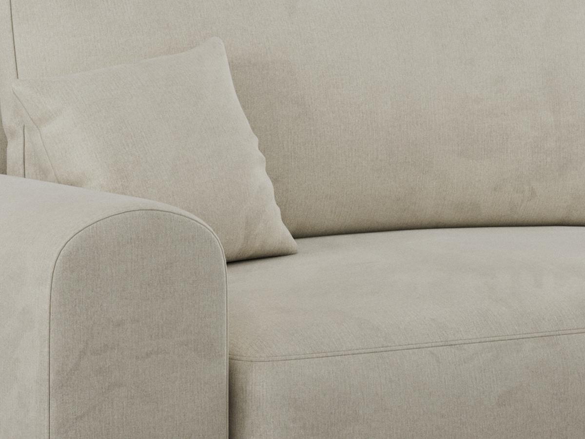 ECKSOFA NELSON Beige Velvet - Beige/Schwarz, Kunststoff/Textil (274/152cm) - MKS