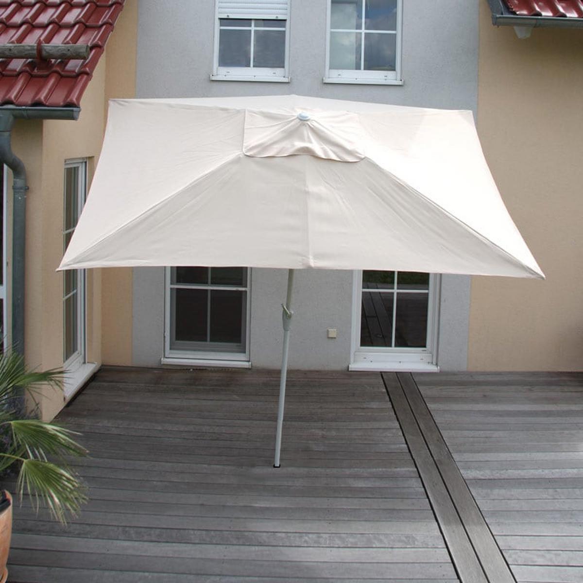 SONNENSCHIRM Cremeweiß - Weiß, Textil (192/295cm) - MCW