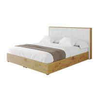 POLSTERBETT mit Bettkasten und Lattenrost, Boxbett ohne Matratze - ENZO8 200x200 Weiß - Weiß, Holzwerkstoff/Textil (200/200cm) - ALTDECOR