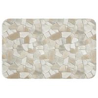WC-VORLEGER Mosaik - Steine - Beige Toilettenteppich 80x50 cm - Beige, Textil (80/1cm) - OnlyWow