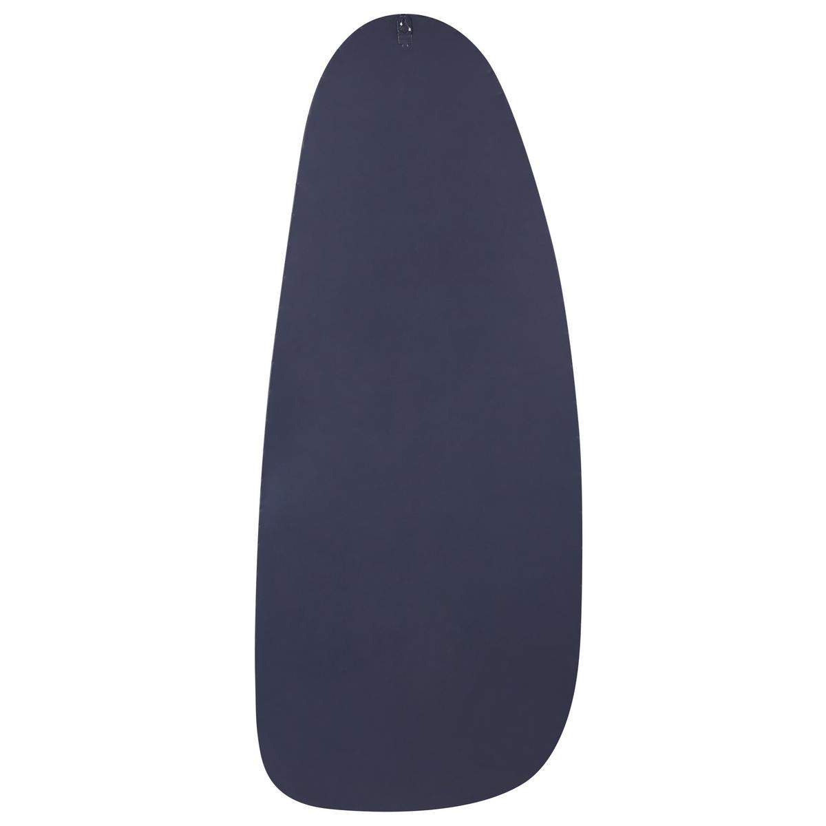 WANDSPIEGEL Metall schwarz oval 39/95 cm Cergy - Schwarz, Metall (39/95/3cm) - Beliani