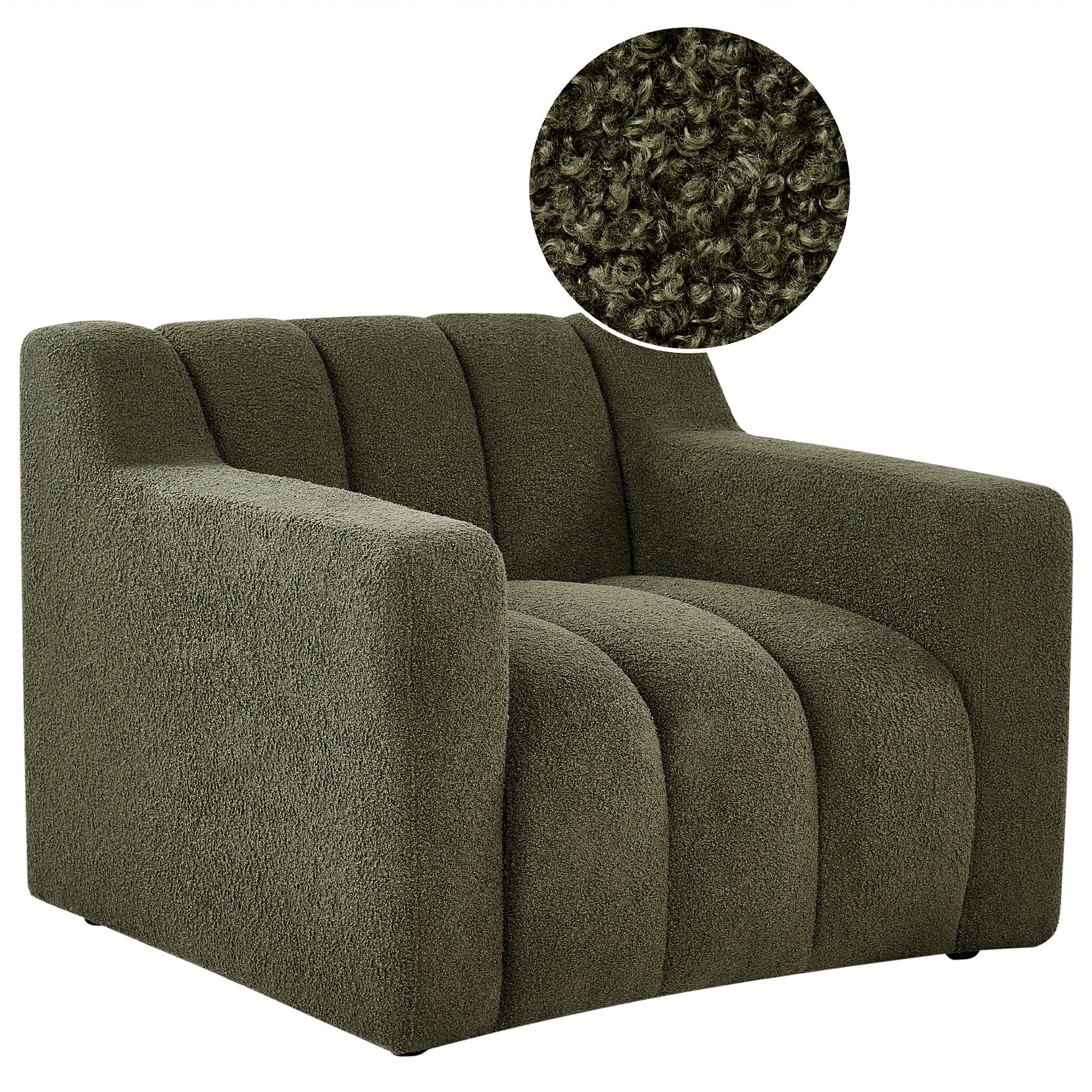 SESSEL Dunkelgrün Agerup - Dunkelgrün, Textil (97/73/87cm) - Beliani