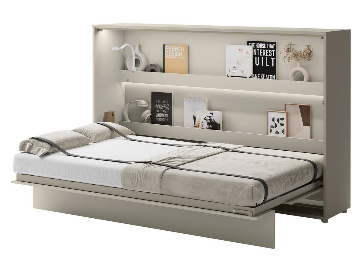 SCHRANKBETT Bed-Concept BC-05 120x200 mit LED-Lampe - Kaschmir/Grau, Holz/Holzwerkstoff (120/200cm) - MIRJAN24