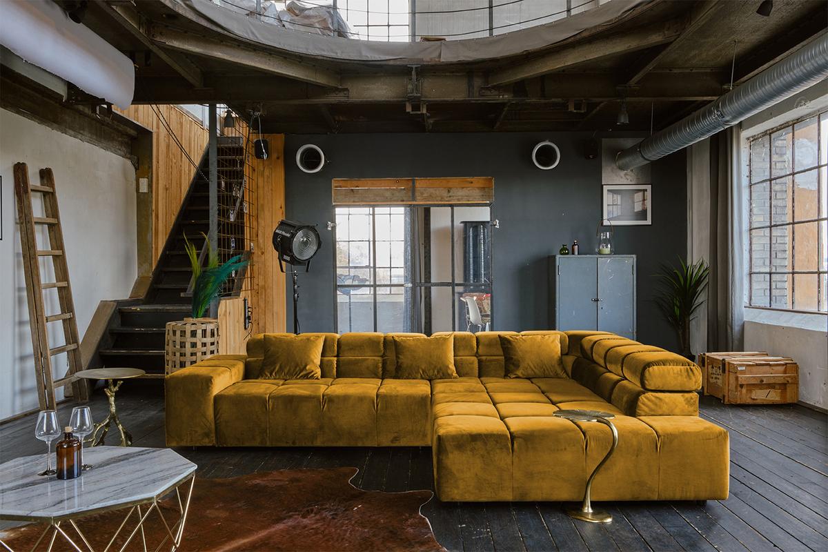ECKSOFA NEVADA Gelb Velvet - Currygelb/Gelb, Textil (319/215cm) - KAWOLA