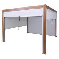PERGOLA MIT SEITENWAND Weiß - Weiß, Metall (300/220/300cm) - MCW