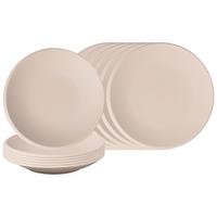 TELLER- & SCHALENSET NewMoon beige 12-tlg. - Beige, Keramik (2/2/2cm) - Villeroy & Boch
