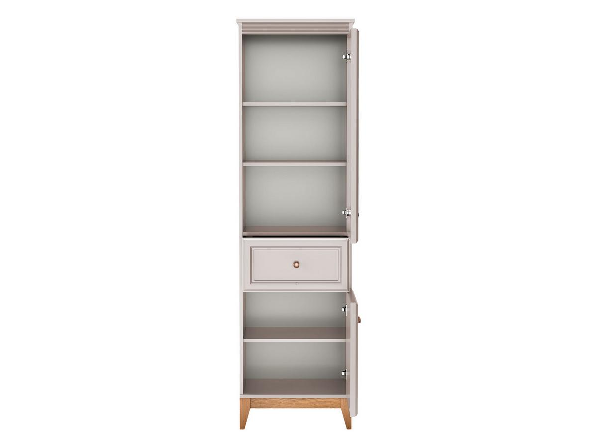 VITRINE Windsor W-06 - Kaschmir/Eichefarben, Holz/Holzwerkstoff (55/193/41cm) - MIRJAN24
