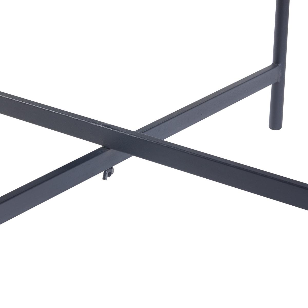 COUCHTISCH Lier 39.5/61 cm - Schwarz, Metall (61/61/39.5cm) - [en.casa]
