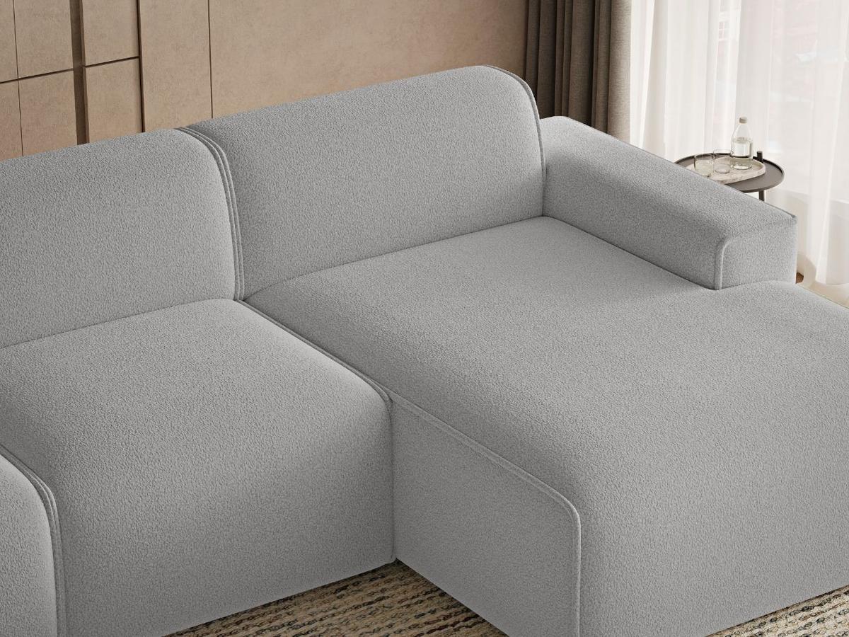 ECKSOFA Lavia Grau Rechts - Schwarz/Grau, Holz/Kunststoff (165/310cm) - Graingold