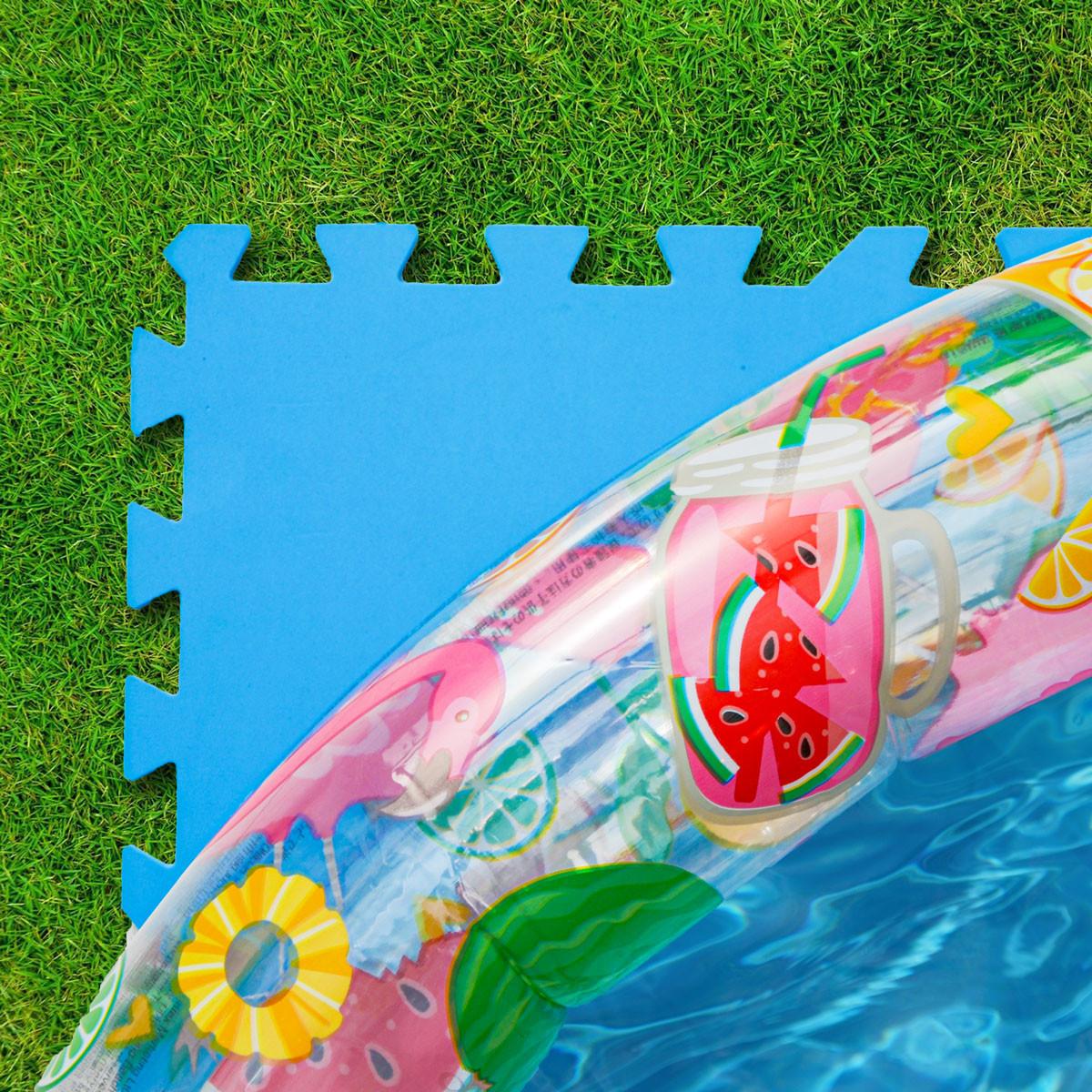 POOLMATTEN 1m² 4 EVA Matten 50 cm Blau - Blau, Kunststoff (50/50cm) - eyepower