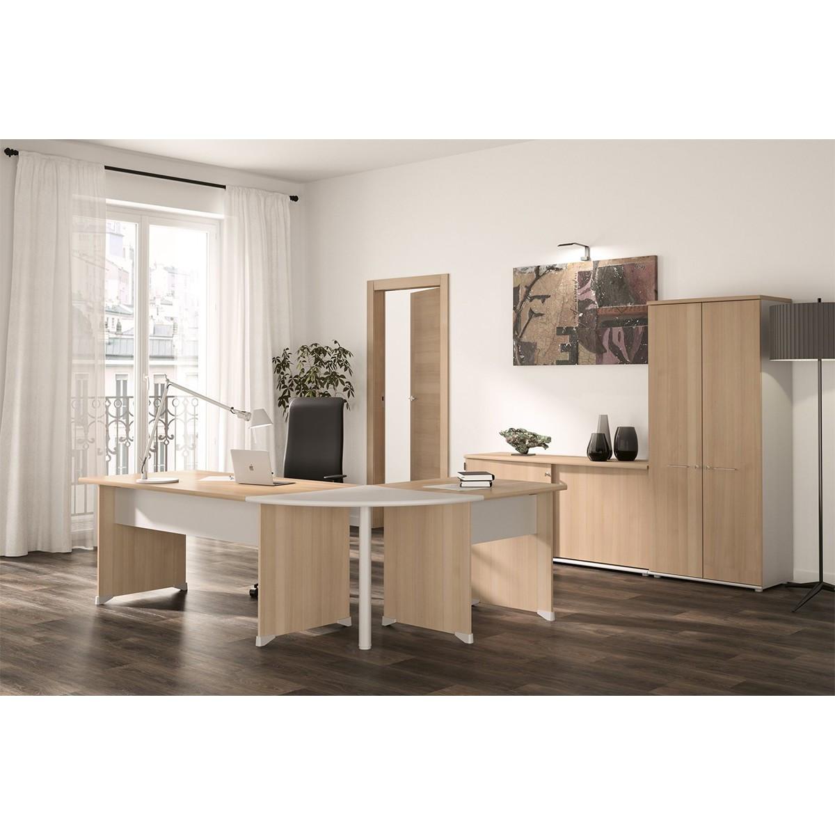 KLEIDERSCHRANK 2 Türen L80 Jazz - Französische Herstellung - 80/48/183 cm - Eschefarben, Holzwerkstoff (80/183/48cm) - Calicosy