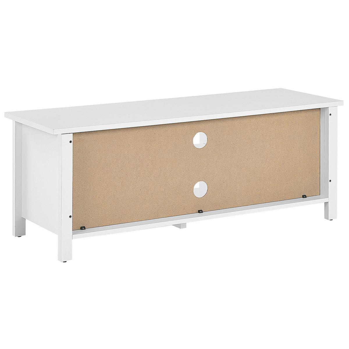 TV-MÖBEL Weiß HONOLULU 42/120/46 cm - Weiß, Holzwerkstoff (120/46/42cm) - Beliani