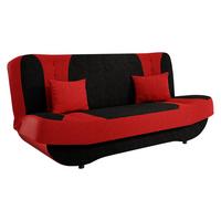 SCHLAFSOFA Pinto - Rot/Schwarz, Holzwerkstoff/Kunststoff (190/94/90cm) - MIRJAN24
