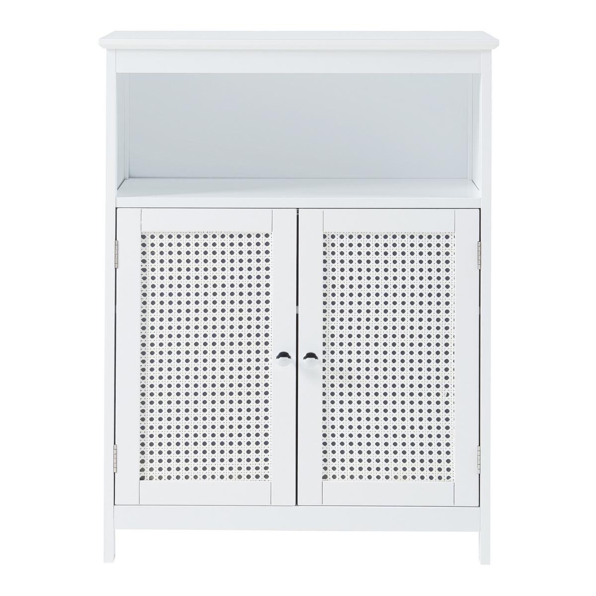 BADEZIMMERSCHRANK Karlsøy - Weiß, Holzwerkstoff (60/80/28cm) - [en.casa]