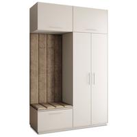 GARDEROBENSCHRANK REMA 150/240/60 cm Modern Garderobe-Set Kaschmir - Kaschmir/Mokka, Holzwerkstoff (150/240/60cm) - MASSENO